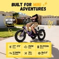thumbnail image 5 of Electric Tricycle for Beginners – Folding 3-Wheel E-Bike with 16×3" Fat Tires, 500W Peak Motor, 302Wh Battery, Step-Through Frame, 12.5 MPH, Purple with Lock, Phone Bag & Mirror, 5 of 7