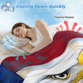 thumbnail image 3 of Eagle Cooling Blanket,Lightweight Breathable Summer Throw Blanket with Double Sided Cold Effect,Rustic Independence Day Red Blue Star Striped Flag Picnic Blankets Bed Sheet for Hot Sleepers 30"x40", 3 of 8