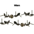 thumbnail image 1 of 100 clavos para tapicería, de latón antiguo, para muebles, de hierro, decorativos, 11 x 17 mm, bronce, 1 of 10