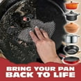 thumbnail image 5 of Knapp Made CM Scrubber 9"x6" Small Ring Cast Iron Scrubber - Cast Iron Cleaner for Hard Anodized Cookware, Pre-Seasoned Pans, Dutch Ovens, Iron Pans, Grills and Skillet. Chain Mail Scrubber Cast Iron, 5 of 7
