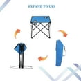 thumbnail image 2 of HAOAN Oxford Cloth Steel Square Outdoor Folding Table Portable Square Folding Utility Table Blue, 2 of 8