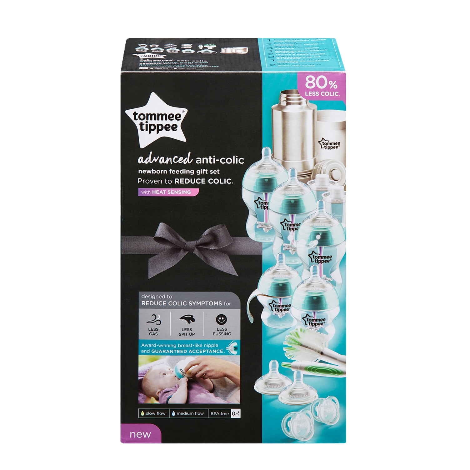 tommee tippee advanced anti colic newborn baby bottle feeding gift set