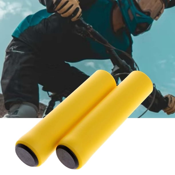 Empuñaduras de manillar Shamjiam Reemplazo de tubo suave esponja protectora antideslizante Amarillo