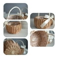 thumbnail image 4 of EaseDay Wicker Flower Basket, Rattan Woven Wedding Flower Girl Baskets with Handle, Portable Small Storage Organizer for Candy and Home Decor, 1 Count, 4 of 8