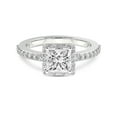 thumbnail image 3 of 2 Carat IGI Certified Princess Shape Lab Grown Diamond Engagement Ring | 14K White Gold | Lumina Halo Diamond Eternity Lab Diamond Ring | FG-VS1-VS2 Quality Friendly Diamonds, 3 of 5