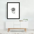 thumbnail image 6 of Peonia Flower - Drawing Line Art Black and White Floral Botanical Flowers Minimalist Nature Black Framed Wall Art Print 5 x 7 inches, 6 of 7