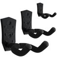 thumbnail image 1 of Soporte de pared para guitarra Onmiwod, paquete de 3 unidades, metal negro, en forma de V, 1 of 7
