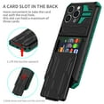 thumbnail image 3 of Allytechgroup for iPhone 16 Pro Max Rugged Case with Cards Holder, Heavy Duty Shockproof Hybrid PC TPU Back Cover Anti-Scratch Bumper Protective Phone Case for iPhone 16 Pro Max, Darkgreen, 3 of 9
