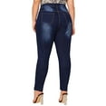 thumbnail image 4 of JDinms Women's Skinny Jeans Mid-Rise Distressed Slim Fit Jegging Denim Pants, 4 of 4