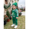 thumbnail image 4 of RUINIXCW Baby Boy Girl My 1st Christmas Outfit 3Pcs Striped Romper with Suspender Pants for Newborn Holiday Photos Xmas, 4 of 8