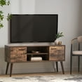thumbnail image 2 of Modern TV Stand for 55 inch TV,Mid Century Modern TV Console, Entertainment Center with Storage for Living Room,Old Pine, 2 of 7
