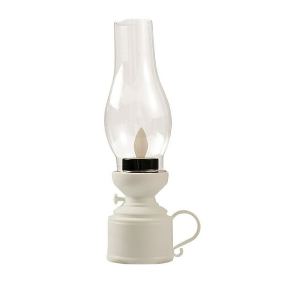 Flameless LED Kerosene Lamp Plastic Kerosene Lamp Retro Oil Lantern Decoration