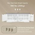 thumbnail image 3 of Shoe Bench, Entryway Storage Bench with Doors, Cushion, 2-Tier Shoe Rack with 8-Cubby, 47.2”L x 13.8”W Shoe Organizer Cabinet, Adjustable Shelf, Living Room, Bedroom, White, 3 of 9