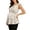 Beige, variant on Gyujnb Maternity Polka Dot Peplum Top Sleeveless Tie Shoulder Smocked Waist Casual Pregnancy Blouse,S