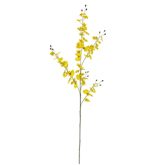 Mainstays Indoor  40" Artificial Orchid Long Stem, Yellow Color