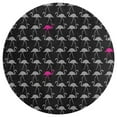 thumbnail image 3 of Flamingo Flock Round Carpet Circle Rug Outdoor Patio Area Rug Washable Large Area Rugs Hallway Room Decor Fitness Mats, 3 of 8