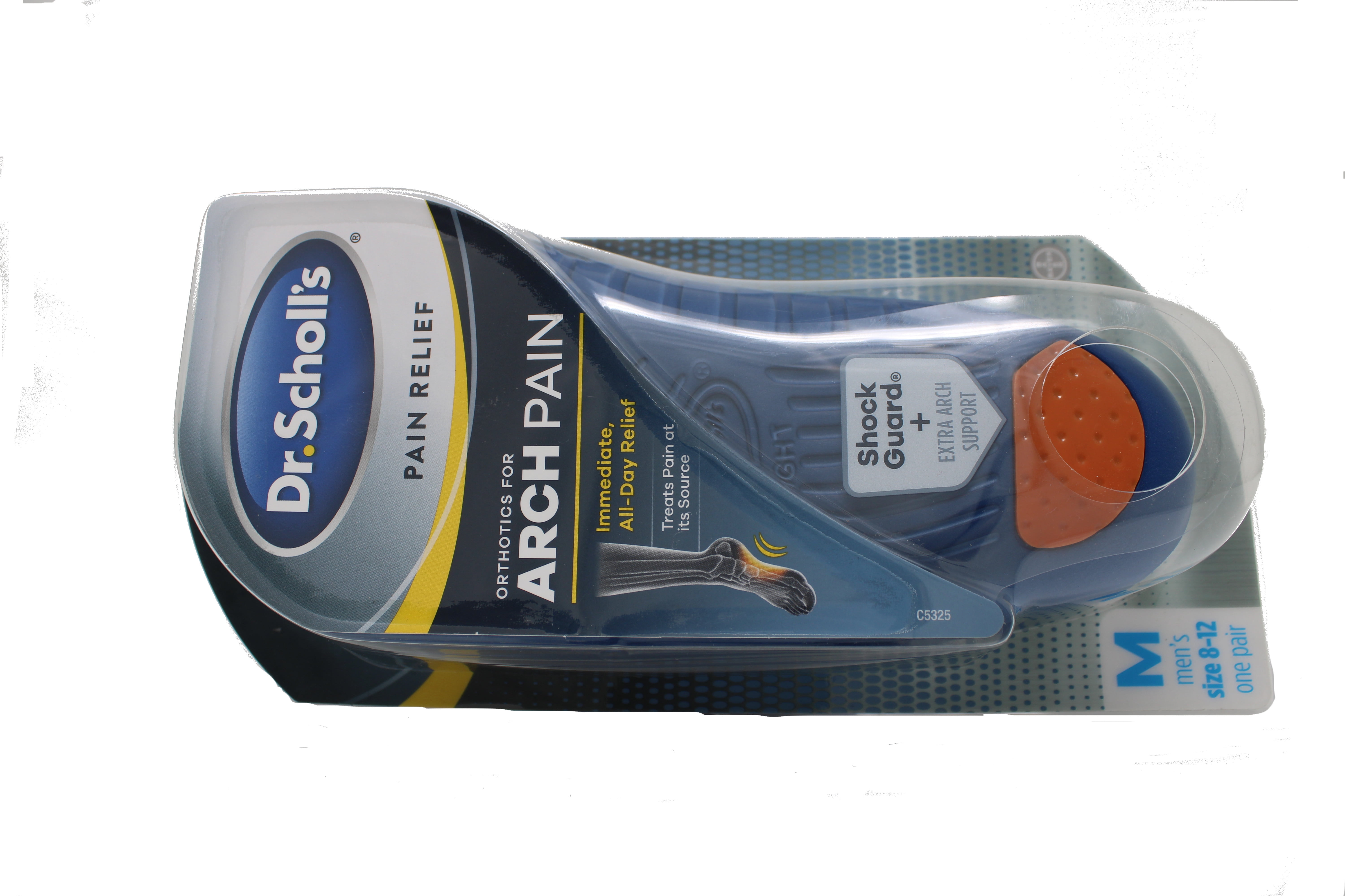 Dr. Scholl's Men's 8-12 Pain Relief Arch Pain Orthotics W/ Shock Guard