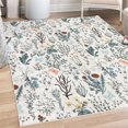 thumbnail image 1 of Floral Decorative Rug, Vintage Garden Plants Herbs Flowers Botanical Classic Design Illustration, Quality Carpet for Bedroom Dorm and Living Room, 6 Sizes, Redwood, by Ambesonne, 1 of 4