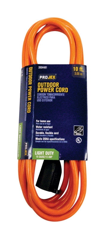 CORD EXTN 16/3SJTW10'ORG (Pack of 1)