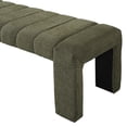 thumbnail image 6 of Christopher Knight Home 63" Rectangular Boucle Upholstered Ottoman Bench, Modern Accent Seating, Green, 6 of 9
