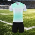 thumbnail image 4 of Qingpeng Kids Sports Training Short Sleeve V Neck Printed Top Elastic Waist Shorts Soccer Football Uniform Matching Outfit Set for Kids, 4 of 5