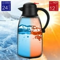 thumbnail image 5 of SSAWcasa Thermal Coffee Carafe 68oz Double Wall Vacuum Coffee Flask Stainless Steel Insulated Pot, 12 Hour Heat Retention/24 Hour Cold (Black), 5 of 8