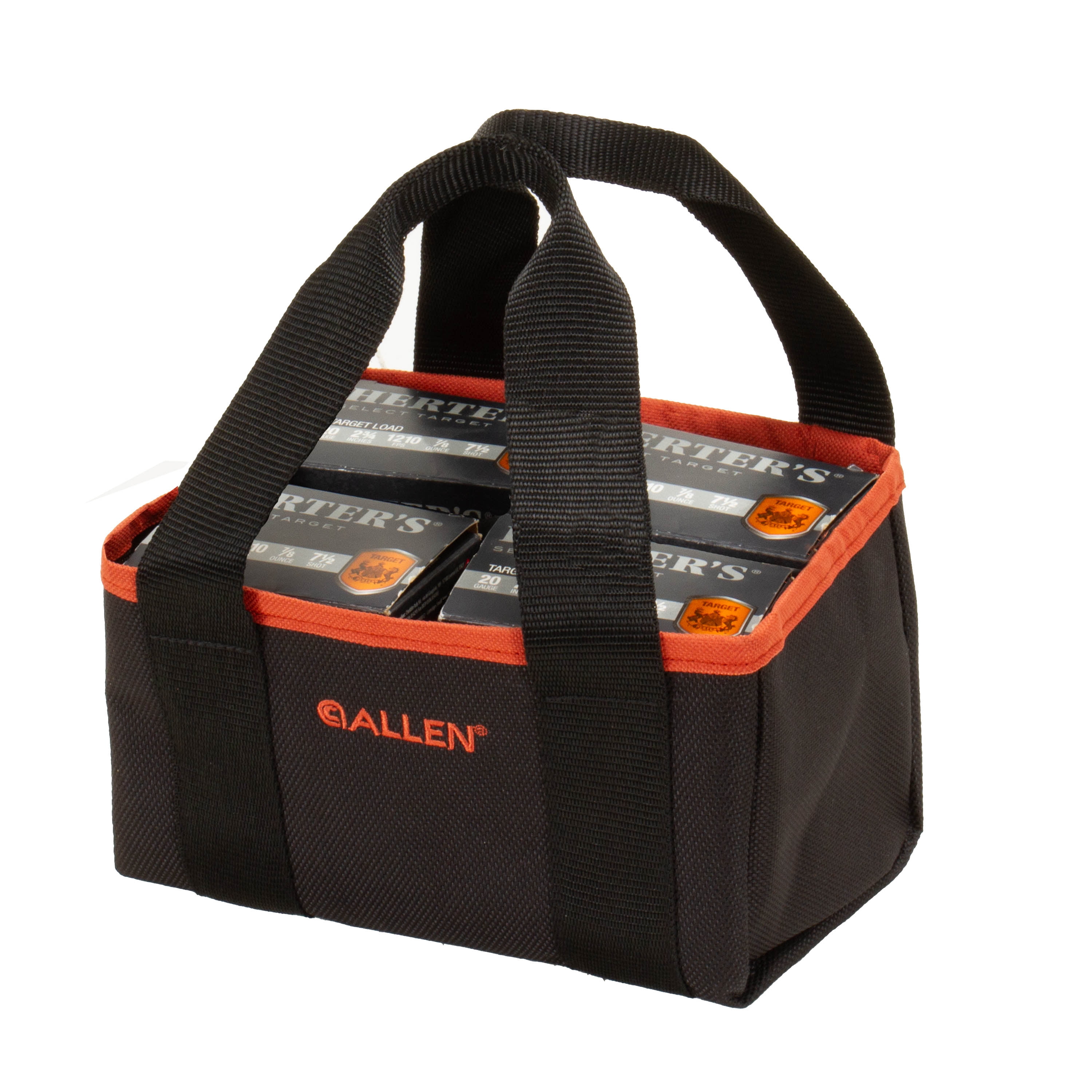 Allen Company Shotgun Shells Ammo Bag, 12 & 20-Gauge, Holds 4 Boxes, Black, Polyester, 1, 2108A