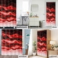 thumbnail image 6 of Abstract Beach Wace Fabric Shower Curtain Geometric Red Black Washable Shower Curtains for Bathroom, Waterproof Bath Curtain with Hooks Home Decor 72x84in, 6 of 8