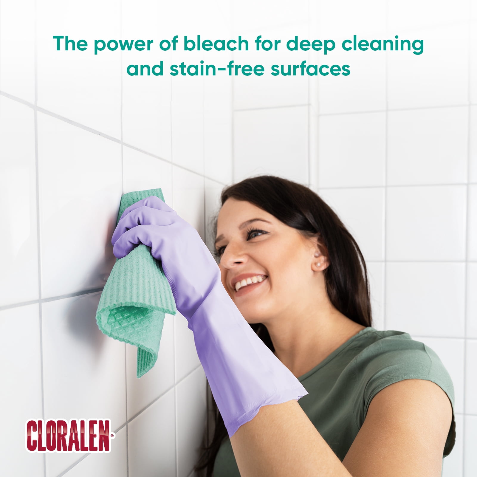 (3 pack) CLORALEN All Purpose Bathroom Cleaner Spray with Bleach, Lavender, 32 fl oz