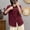 Wine, variant on Womens Button Down Shirts Collar V Neck Half Sleeve Dress Shirts Casual Solid Color Summer Tops Work Blouses White