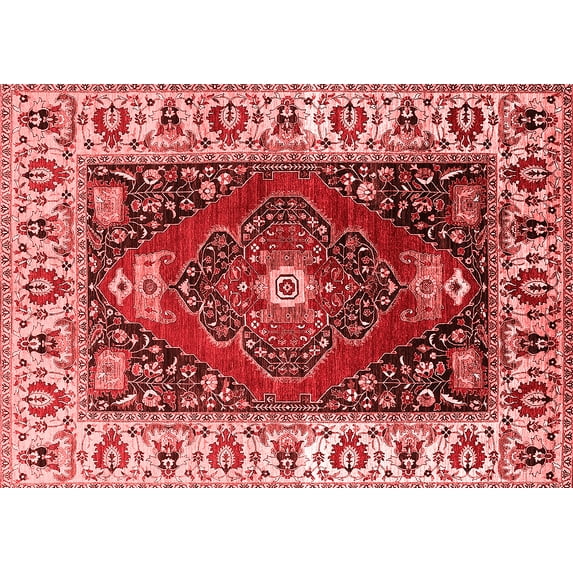 Ahgly Company Indoor Rectangle Persian Red Traditional Area Rugs, 6' x 9'