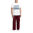 thumbnail image 5 of CafePress - I Stand With Ukraine Men's Light Pajamas - Men's Light Loose Fit Cotton Pajama Set, 5 of 7