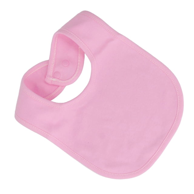 Soft Cotton Bib, Baby Dribble Cloth Double Layer Breathable Pure Colour Water Absorption With Snap Fastener For Infant Feeding