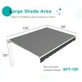 thumbnail image 6 of YODOLLA 10'×8' Manual Retractable Awning Sun Shade Patio Awning Cover Outdoor Patio Canopy Sunsetter Deck Awnings with Manual Crank Handle, Grey, 6 of 6