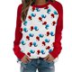 thumbnail image 1 of Gibobby Sudadera Mujer Moda Sudadera con capucha y cuello redondo informal sin sombrero con estampado de angelito para mujer (Rojo, S), 1 of 4