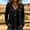 Black, variant on Womens Boho Tops V Neck Long Sleeve Shirts Textured Fringe Hem Blouse Casual Loose Tunic Lightweight Fall Pullover Flattering Vintage Style Wear