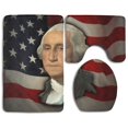 thumbnail image 1 of GOHAO Washington Birthday 3 Piece Bathroom Rugs Set Bath Rug Contour Mat and Toilet Lid Cover, 1 of 2