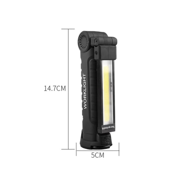 Linterna LED Luz de trabajo, 2 piezas COB LED Luz de trabajo Antorcha con base magnética 5 modos de luz USB Lámpara de camping para garaje, camping, emergencia, etc. ShuxiuWang 8390612973468