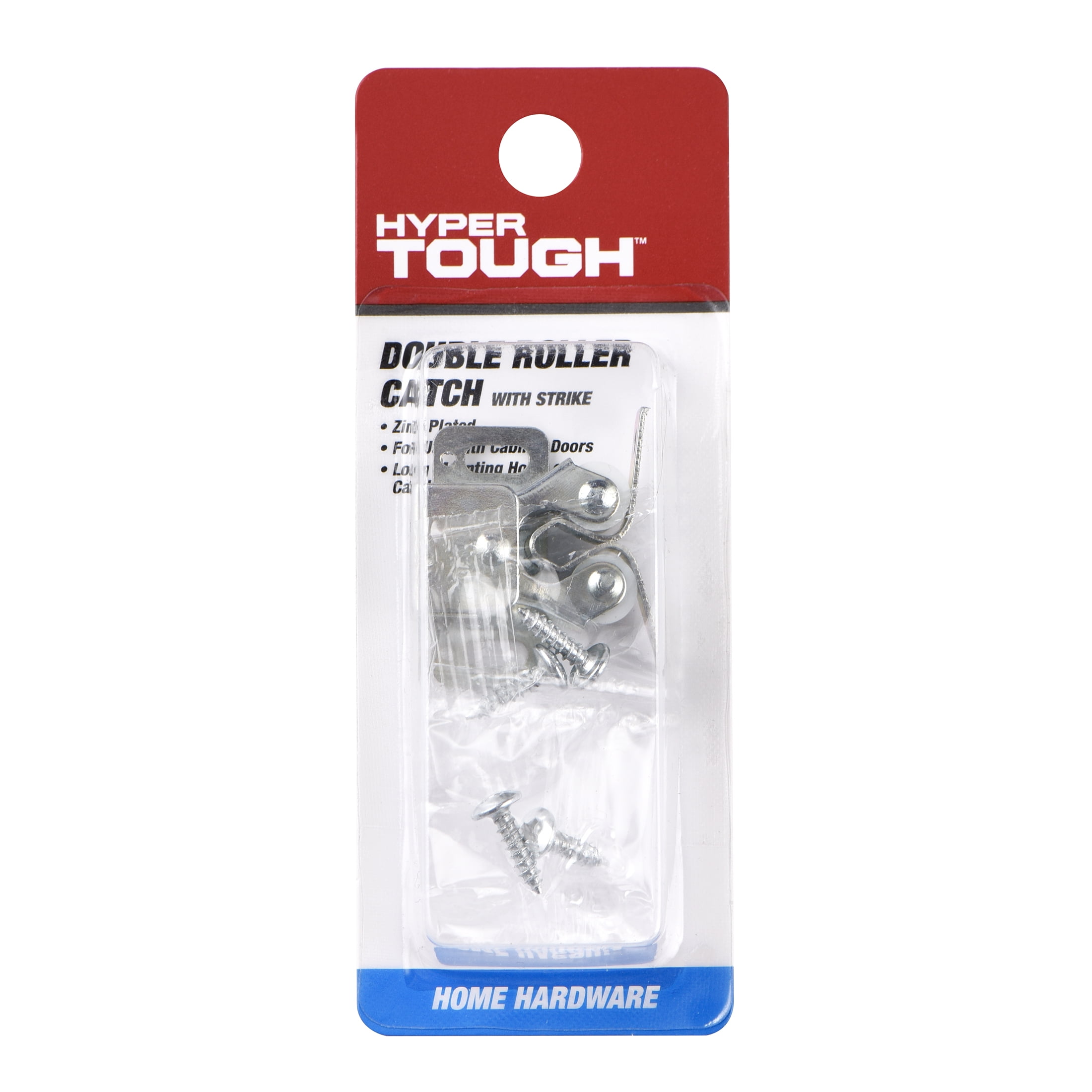 Hyper Tough Double Roller Catch with Strike, Zinc Plated,1 Piece