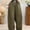 Army Green, variant on LEKODE Cotton Linen Pants Women Wide Leg Barrel Lantern Ankle Trousers Drawstring Elastic Waist Raw Edge with Pockets Black M