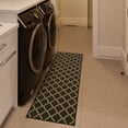 thumbnail image 6 of Ottomanson Non-Slip Hallway Runner Rug 20" x 59" Perfect for High Traffic Areas, Brown Trellis, 6 of 8