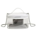 thumbnail image 1 of AMERTEER Sac Messager pour Femmes Chaîne PVC Transparent Sacs à Main en Gelée Sac Cosmétique (Noir), 1 of 10