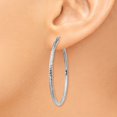 thumbnail image 3 of 14k White Gold 2mm Round Tube Hoop Earrings, 3 of 8