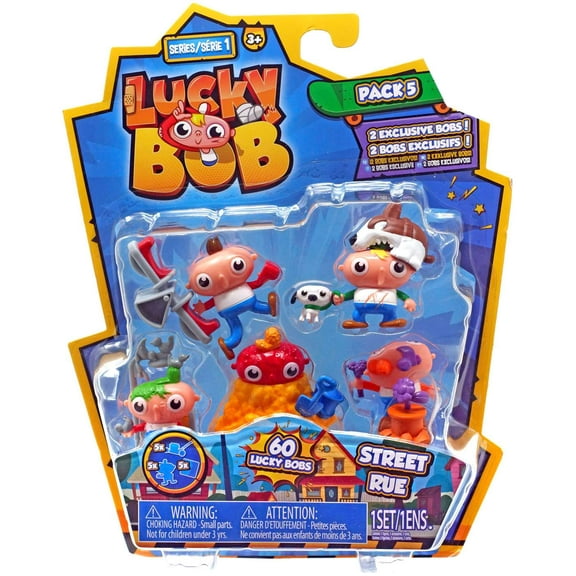 Lucky Bob Mini Figure Series 1 Street 5-Pack (2 Exclusive Bobs!)