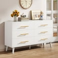 thumbnail image 2 of Dresser for Bedroom, Asofer 6-Drawer White Dresser with Metal Handle, Chest of Drawers for Living Room, 2 of 9