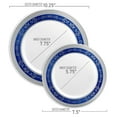 thumbnail image 6 of Smarty White w/ Blue & Silver Royal Plastic Wedding Value Set (60 Guests), 6 of 7