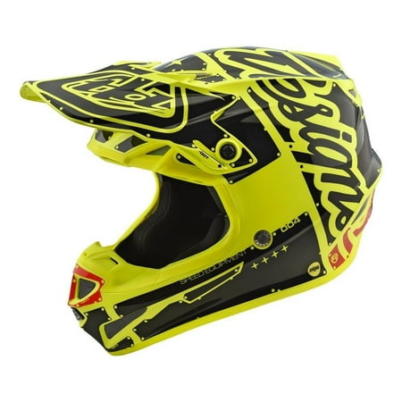 Troy Aikman Signed Helmet - TROY LEE YOUTH SE4 POLYACRYLITE HELMET - FACTORY YELLOW FREE EXPRESS SHIPPING
