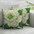 thumbnail image 3 of Nawypu Comfy Pillow Cover 18x18in Honshu in Robins Egg Blue Floral Vintage Throw Pillow Cases Turquoise Teal Green Flower Farmhouse Decor Square Throw Cushion Case for Bench Outdoor Holiday Party, 3 of 5