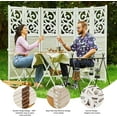 thumbnail image 2 of Room Divider Wood Carved Wall Divider Indoor Folding Portable Partition Screen for Home Office Garden Terrace - 6 Panel, 67 * 90inch (White), 2 of 9