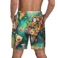 thumbnail image 2 of Lsque Mens Swim Trunks Colorful World Map Pattern - Bathing Suit Compression Liner - Beach Swim Shorts Swimwear - (S-3XL) - Stretch Quick Dry -, 2 of 9